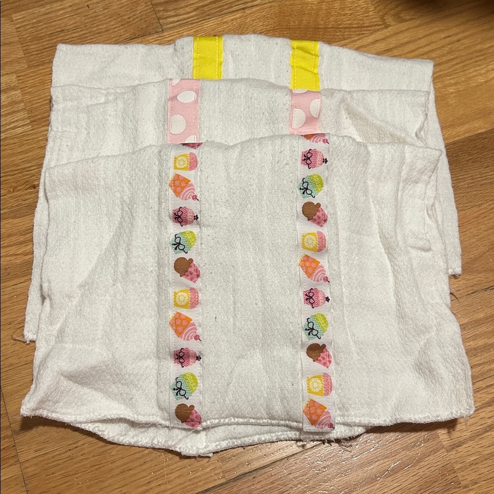 NWOT White Baby Cloth Diaper with Colorful Accents